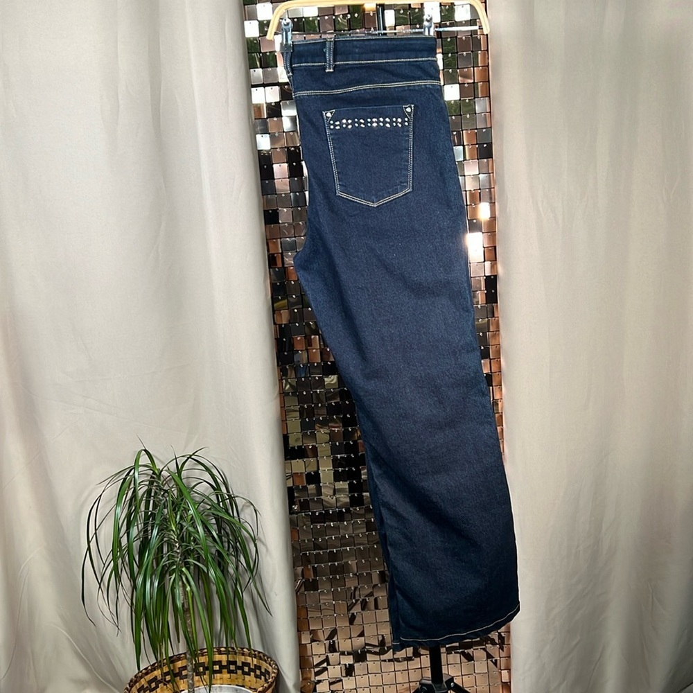 Kapalua Dark Wash Denim w Studs & Embellishing Size 16